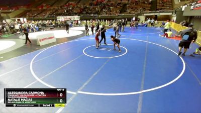 108 lbs Cons. Round 2 - Natalie Macias, Delano Diablos Wrestling vs Alessandra Carmona, Community Youth Center - Concord Campus Wrestling