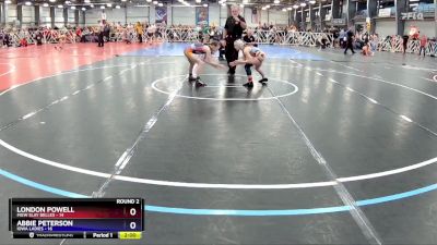 86 lbs Rd# 2 -10:15am Friday - London Powell, MGW Slay Belles vs Abbie Peterson, Iowa Ladies