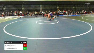 150 lbs Round Of 32 - Kadrick Lewallen, Spanish Springs vs Carlos Valdeviezo, Poway