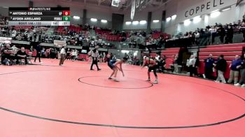 132 lbs Cons. Round 1 - Antonio Esparza, Grand Prairie vs Ayden Arellano, El Paso Pebble Hills