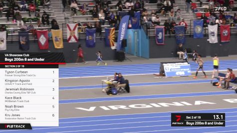 Youth Boys' 200m U8 Year-old Division, Finals 1