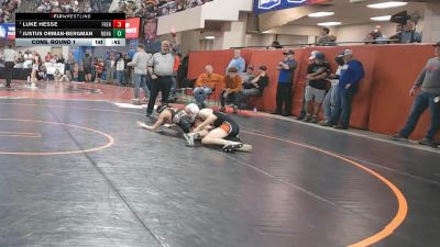A - 118 lbs Cons. Round 1 - Luke Hesse, Frenchtown vs Justus Orman-Bergman, Ronan