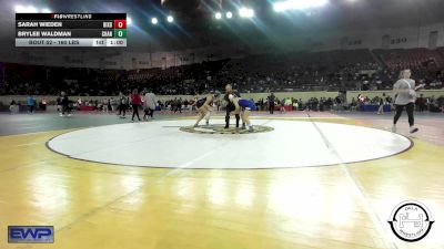 160 lbs Consi Of 16 #2 - Sarah Wieden, Bixby JH Girls vs Brylee Waldman, Chandler JH Girls