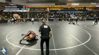 138 lbs Champ. Round 2 - Malachi Clement, Iowa City, City High vs Adante Washington, Joliet (Catholic Academy)