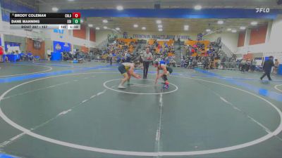 157 lbs Champ. Round 2 - Brody Coleman, Calabasas vs Dane Manning, Edison