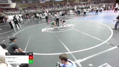 53 lbs Quarterfinal - Bramlee Garrison, No Team vs Jaxon Devaul, Pikes Peak Warriors