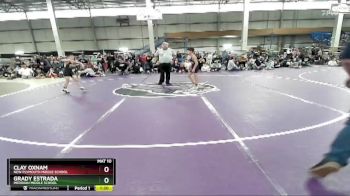 80 lbs Champ. Round 2 - Grady Estrada, Meridian Middle School vs Clay Oxnam, New Plymouth Middle School