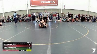 77-82 lbs Cons. Semi - Delina Mullins, Twisted Joker Wrestling vs Kierlyn Hooper, King William Youth Wrestling