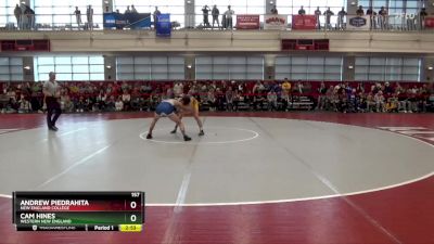 157 lbs Champ. Round 2 - Andrew Piedrahita, New England College vs Cam Hines, Western New England