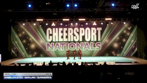 Power Athletics - Maryland - SuperSonics [2026 L1 Tiny Day 2] 2026 CHEERSPORT National All Star Cheerleading Championship