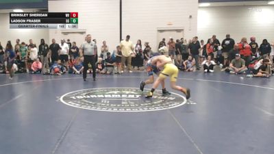 120 lbs Quarterfinal - Brinsley Sheridan, WV vs Ladson Fraser, SC