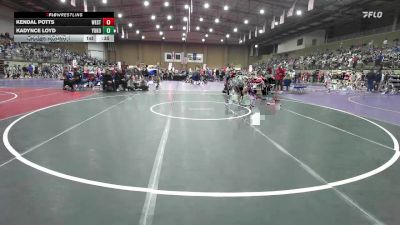 100 lbs Champ. Round 1 - Kendal Potts, Yukon vs Kadynce Loyd, Smithville