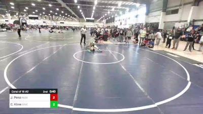 123 lbs Consi Of 16 #2 - Gavin Oplinger, Hamilton vs Londen Urban, Blood Rounds Wrestling