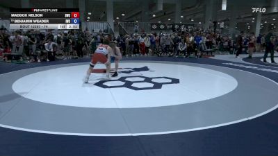 74 lbs Champ. Round 1 - Maddox Nelson, SWIFT Wrestling Club vs Benjamin Weader, Integrity Wrestling Club