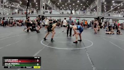 130 lbs Semis (4 Team) - Lucas Gandy, Mat Warriors White vs Dalin Mendell, Full Circle