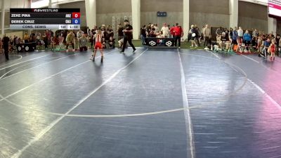 70-85 lbs Cons. Semis - Zeke Pina, Arizona vs Derek Cruz, California