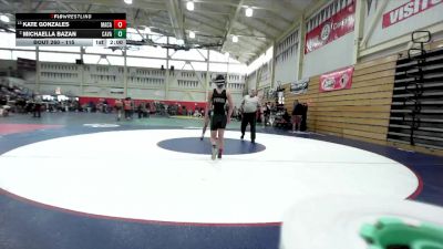 115 lbs Champ. Round 3 - Kate Gonzales, Maria Carrillo vs Michaella Bazan, Castro Valley