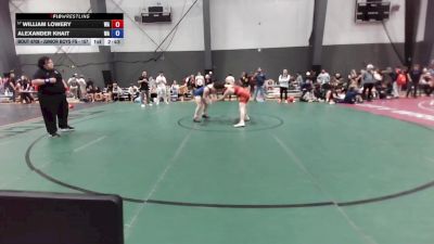 Junior Boys FS - 157 lbs Cons. Round 4 - William Lowery, WA vs Alexander Khait, WA