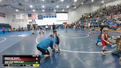 45-46 lbs Round 2 - Grizzlee Smith, Glenrock Wrestling Club vs Greyson Kerkvliet, Douglas WC