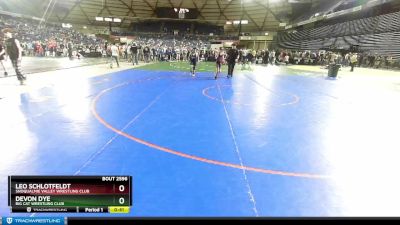 102 lbs Champ. Round 2 - Devon Dye, Big Cat Wrestling Club vs Leo Schlotfeldt, Snoqualmie Valley Wrestling Club