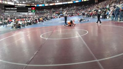 3A 113 lbs Champ. Round 1 - Kyle Keller, Salmon vs Liam Koehler, Grangeville