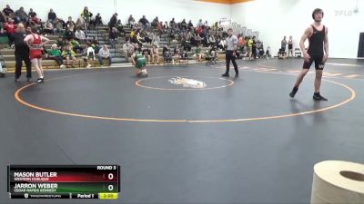 166-175 lbs Round 3 - Mason Butler, Western Dubuque vs Jarron Weber, Cedar Rapids Kennedy