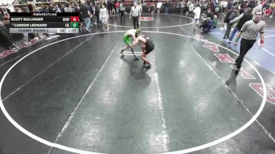120 lbs Champ. Round 2 - Scott Bollinger, West Valley (Spokane) vs Carson Leonard, Lakeland High School