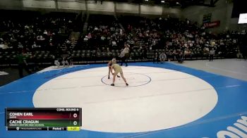 123 lbs Cons. Round 6 - Cache Cragun, Green Canyon High School vs Cohen Earl, Davis