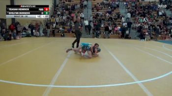80 lbs Quarterfinal - Teagan Heinrich, American Outlaws Wrestling vs Evelynn Burgess, Chippewa Elite