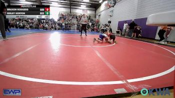 66 lbs Rr Rnd 2 - Braxon Rodgers, Barnsdall Youth Wrestling vs Risley Horton, Buck Pride Wrestling
