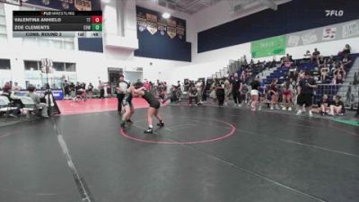 130 lbs Cons. Round 2 - Valentina Anhielo, Team Thunder vs Zoe Clements, Chino Hills WC