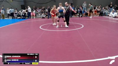 130 lbs Champ. Round 1 - Zorina Johnson, OR vs Eliana Shreve, WA