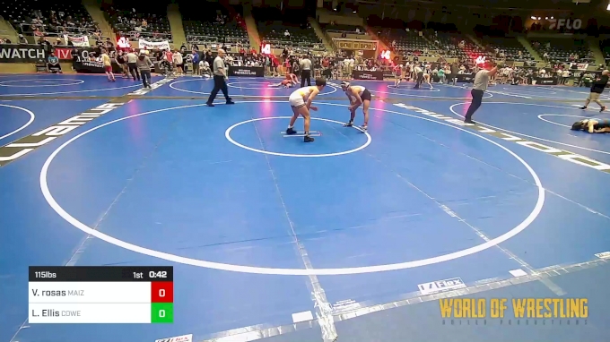 115 lbs Consi Of 8 #1 - Vincent Rosas, Maize vs Legend Ellis, Coweta ...