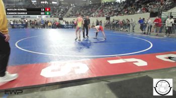84 lbs Consi Of 32 #2 - Waylon Rowell, Elgin Wrestling vs Cannon Daniels, Bristow