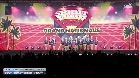South Coast Cheer - Heart [2026 L1 Youth - Medium Day 3] 2026 Spirit Sports Grand Nationals