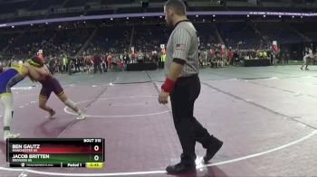 D4-175 lbs Cons. Round 3 - Ben Gautz, Manchester HS vs Jacob Britten, Bronson HS