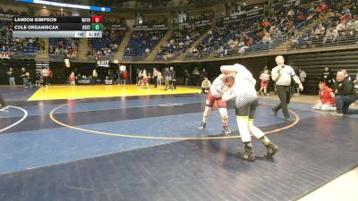 150 lbs Round Of 16 - Landon Simpson, Waynesburg vs Cole Organiscak, Bentworth