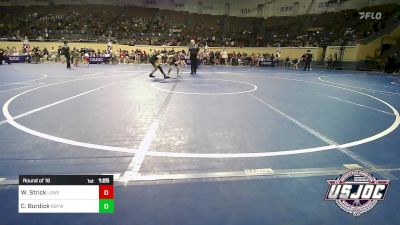 100 lbs Round Of 16 - Wyatt Strick, Lawrence Elite vs Carter Burdick, Broken Bow Youth Wrestling