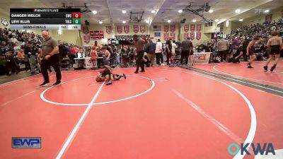 52 lbs Semifinal - Danger Welch, Claremore Wrestling Club vs Levi Ellis, Tulsa North Mabee Stampede