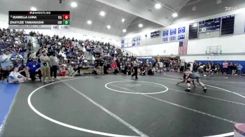 130 lbs Champ. Round 2 - Zhaylee Yamanashi, Cerritos vs Izabella Luna, Fullerton