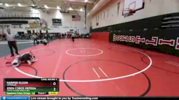 98 Boys Cons. Round 3 - Eden Cobos Ortega, Lewis Palmer Wrestling vs Harper Olson, Jefferson