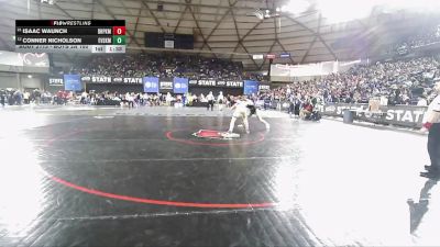 Boys 2A 150 lbs Champ. Round 1 - Isaac Waunch, Deer Park vs Conner Nicholson, East Valley (Spokane)