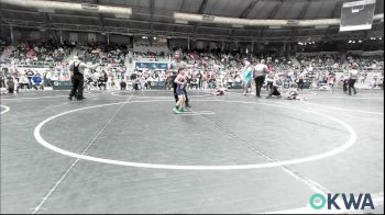 43 lbs Consi Of 32 #2 - Hutch Akins, Beggs Youth Wrestling Program vs Walker Williams, Team Tulsa Wrestling Club