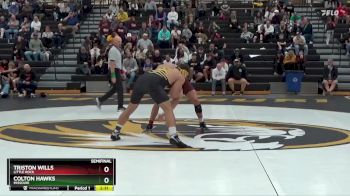 184 lbs Semifinal - Colton Hawks, Missouri vs Triston Wills, Little Rock