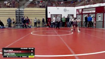 102-106 lbs 5th Place Match - Ella Price, Mount Vernon Wrestling Club vs Oliver Poag, Reitz Wrestling Club