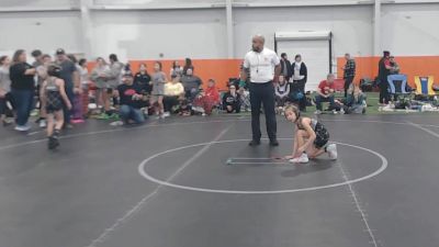 57 lbs Round 5 (6 Team) - Noella Thiel, Lady Warriors United Maroon vs Braxsley Stetler, Backyard Barbies