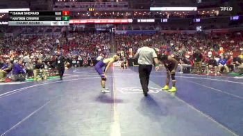 3A-165 lbs Champ. Round 1 - Isaiah Shepard, Waterloo West vs Kayden Crispin, Waukee