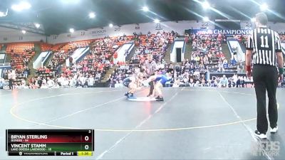 120 lbs Quarterfinals (8 Team) - Bryan Sterling, Dundee vs Vincent Stamm, Lake Odessa Lakewood