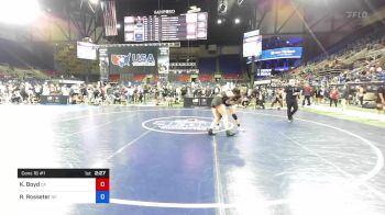 127 lbs Cons 16 #1 - Kaydence Boyd, California vs Regan Rosseter, Nebraska