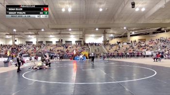 A 126 lbs Semifinal - Noah Eller, Gibbs High School vs Grady Phelps, Upperman High School